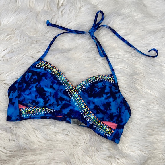 PINK Victoria's Secret Other - 🤍🌈[ VS PINK ] Tie Dye Embroidery Cross Bikini Top